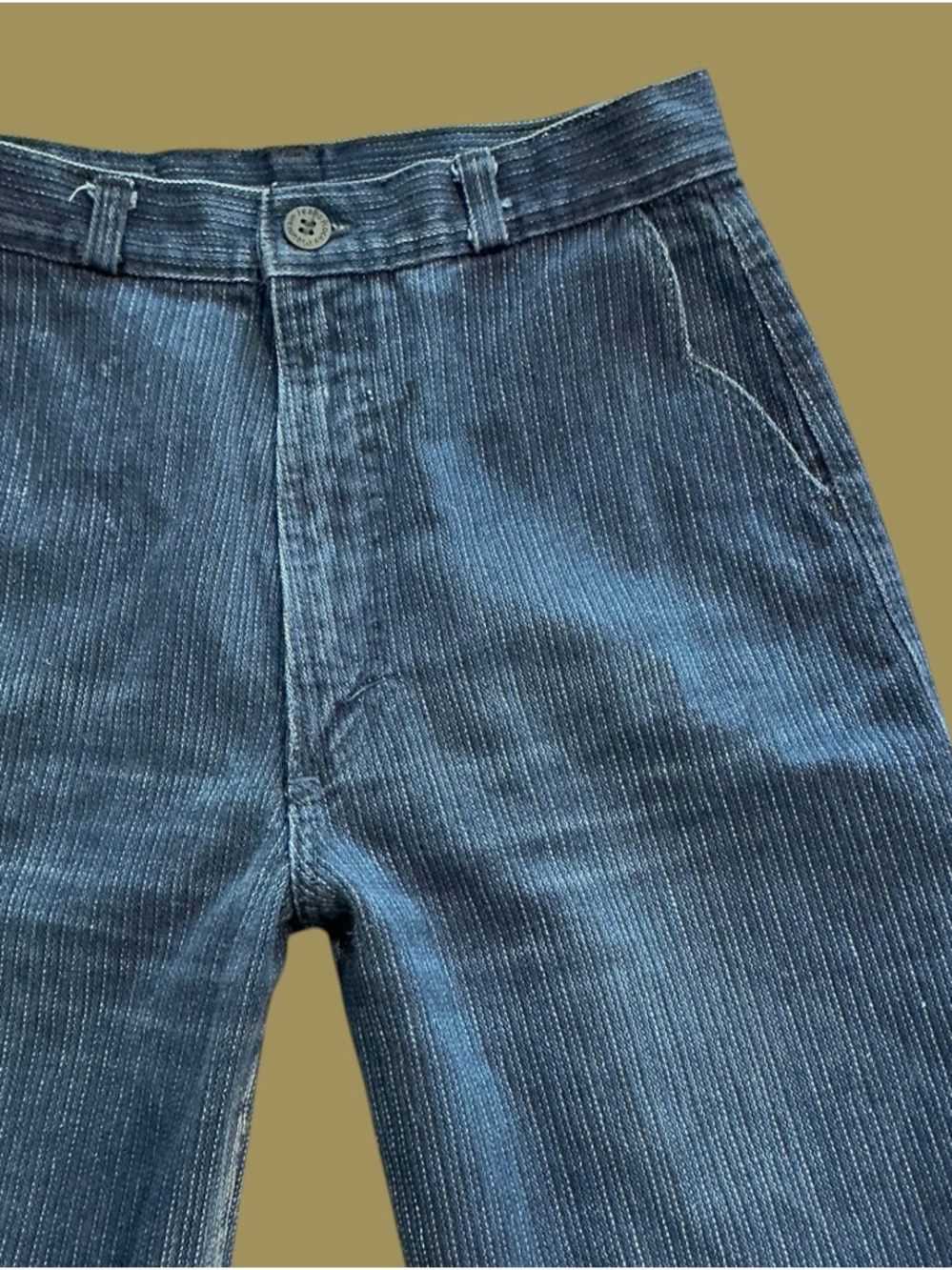 Rockies High-Rise Weave Striped Indigo Jeans - Picture 6 of 7